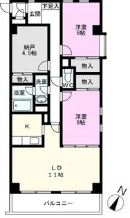 ベルフォーレ花田【3階】の間取り