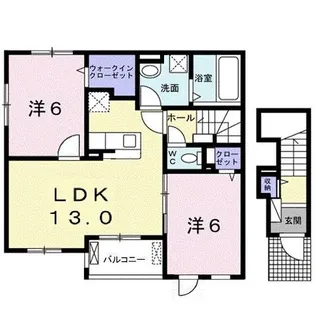 サニーかずらわら【2階】の間取り