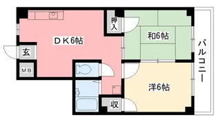 ベルシャンテ甲子園【3階】の間取り