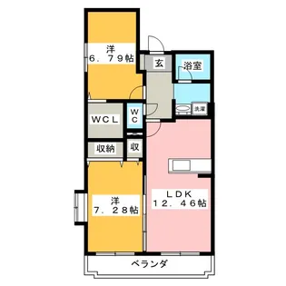 エクレール【1階】の間取り