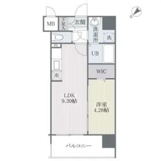 モダンパラッツォ博多RIVAI【6階】の間取り