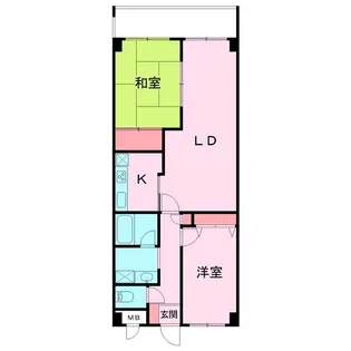 メゾンドシャングリラ【10階】の間取り