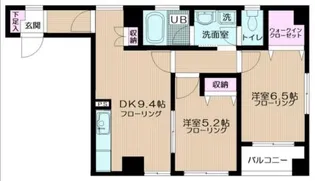 ドミール蔵前【1階】の間取り