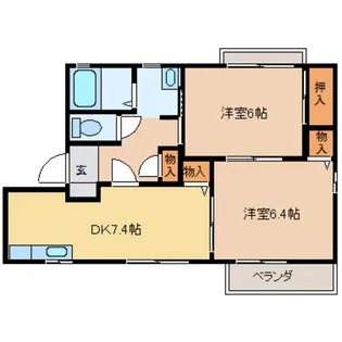 フレグランス旭日【1階】の間取り