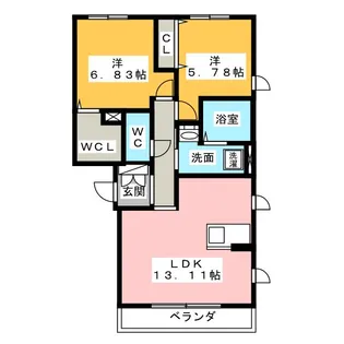 サンシャイン【1階】の間取り