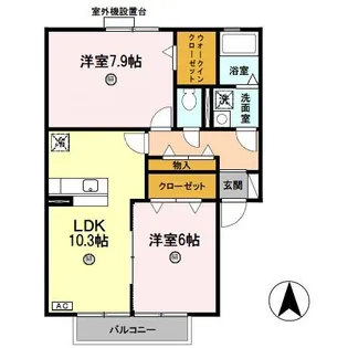 カリーノB棟【2階】の間取り