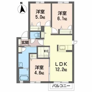 ボーフィールドB【2階】の間取り