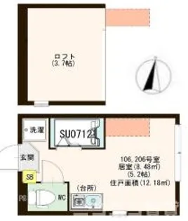ハーモニーテラス成田東【2階】の間取り