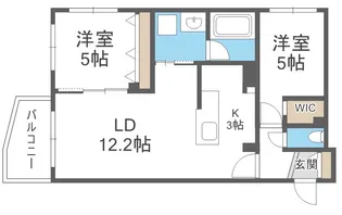 Lcreate新さっぽろ【2階】の間取り