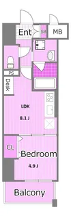 ラフィシア関内【7階】の間取り