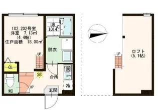 カーサブルーノ【2階】の間取り