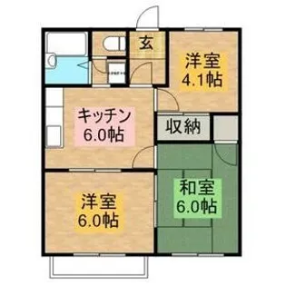 RICHチェリーハイツ【2階】の間取り