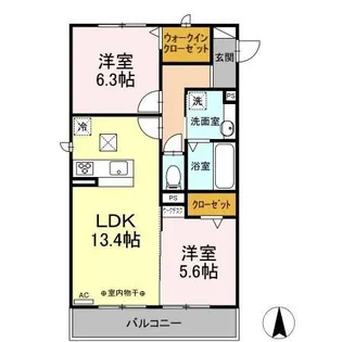 Lieben/Kreis(リーベン/クライス) Kreis(クライス)【1階】の間取り