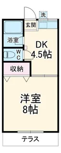鶴神ハイツ【1階】の間取り