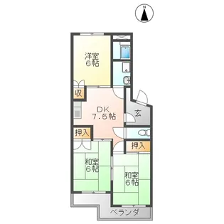 ロイヤルコテージ尾西【4階】の間取り