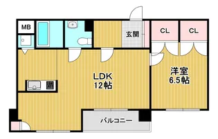フェルティシャトー今里【5階】の間取り