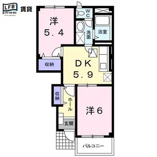 エクセレント ハイツ C【1階】の間取り