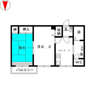 新宿マンション【3階】の間取り