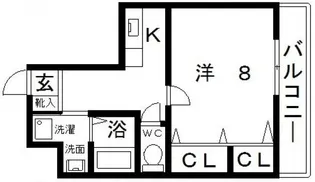 ハートフルOKA【5階】の間取り