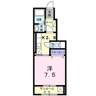 ヴェロ・クォーレ宮嶋【1階】の間取り