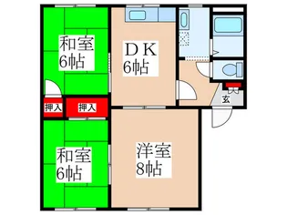 フレグランス大野【1階】の間取り