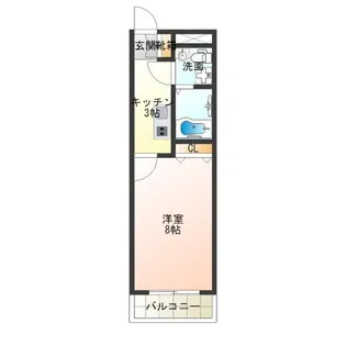 Merry住之江公園【7階】の間取り
