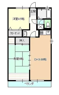 シティハイムヨコタ【2階】の間取り