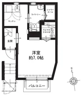 クレア市川【1階】の間取り