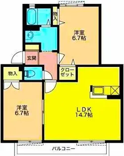 カメリアC【2階】の間取り