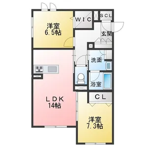 Lucia貝田【1階】の間取り