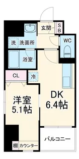 プランドール厚木【5階】の間取り