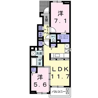 ロンフィト【1階】の間取り
