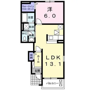 F.ファイブパインII【1階】の間取り