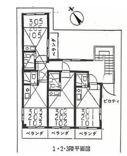 キャピタル北町【3階】の間取り