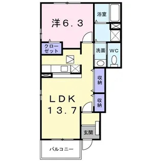 ベル アミティエ【1階】の間取り