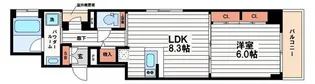 グラン心斎橋EAST【9階】の間取り