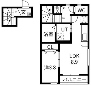 アステラス愛子【2階】の間取り