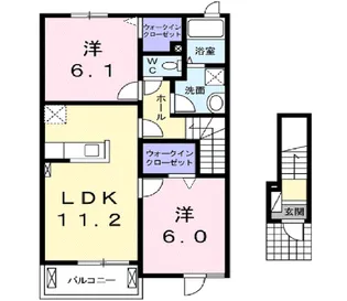 ヴィヴァイオ II【2階】の間取り