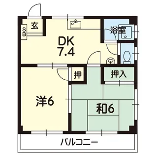 古閑ハイツ【3階】の間取り
