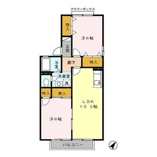 セラン B【1階】の間取り