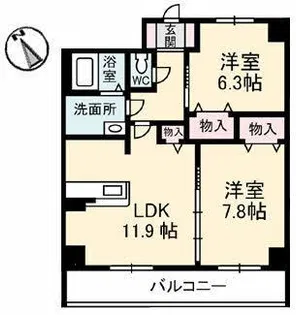 ヴィラシーンABE【7階】の間取り