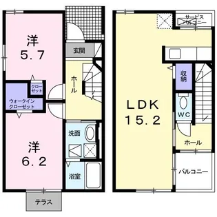 メゾン 春日野III【1階】の間取り
