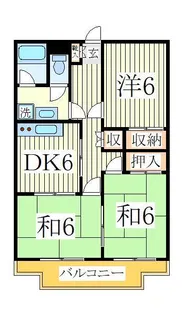 コーポ飯田第二マンション【2階】の間取り