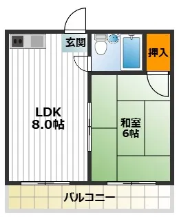 シティハイツ中町【2階】の間取り