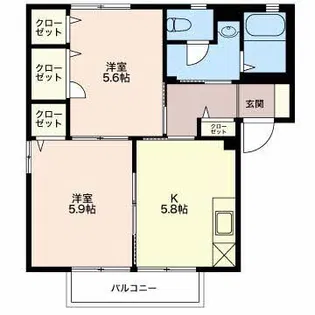 フォーレスパルK【1階】の間取り