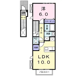 ウィスタリア【2階】の間取り