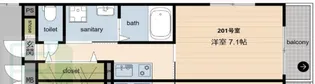 パークサイド中台【2階】の間取り
