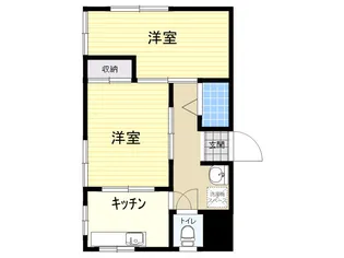 横山アパートB【2階】の間取り