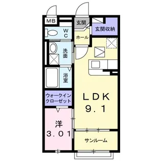 ベル エトワール【1階】の間取り