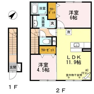 ユカレリ ハレ【2階】の間取り